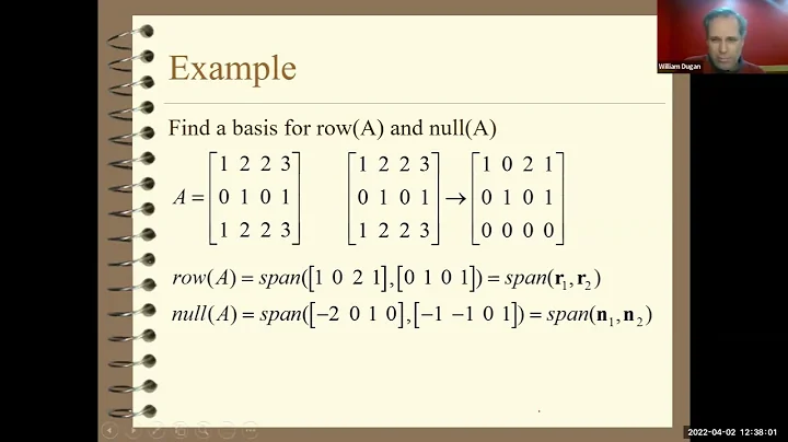Fundamental Subspaces of a Matrix