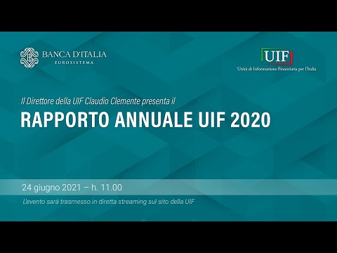 Rapporto annuale dell'Unità di Informazione Finanziaria per l'Italia - Anno 2020