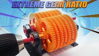 What happens if the gear ratio 30,517,578,125 : 1 is turned with a drill? by Retsetman 185,572 views 3 years ago 2 minutes, 3 seconds