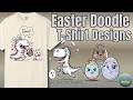 Easter Doodle T-Shirt Design with AI | Dinosaur Bunny Design + Giveaway (Live Replay)