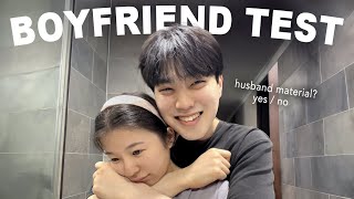 Testing my Korean boyfriend at his parents