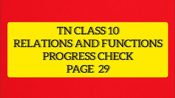 TN Samacheer 10 Maths Relations and Functions Progress Check Pg 29