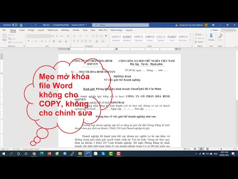 Video: Làm cách nào để mở khóa lựa chọn trong Word 2007?