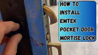 How to install Emtek Pocket Door Mortise lock with Mophorn lock moritising jig