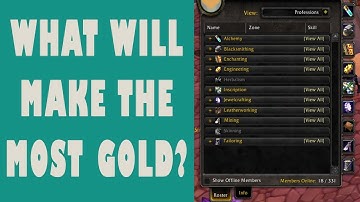8.2 Professions Ranked | What will be the Best Gold Making Profession?