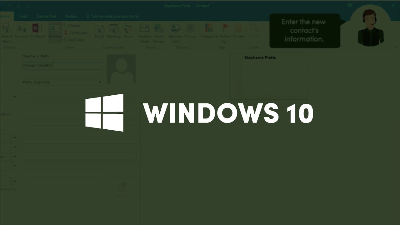 How To Add Contacts In Outlook Windows 10 YouTube