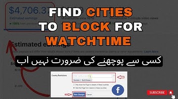 Find Which Cities To Block For Facebook | How to block country on facebook page