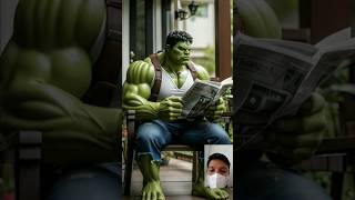 Super heroes are relaxing reading the newspaper? all the characters shhort marvel avengers