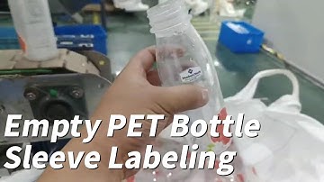 Empty PET Plastic Bottle Shrink Sleeve Inserting Machine with Steam Shrink Tunnel/ Full Body Sleeves