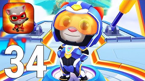 Talking Tom Hero Dash Gameplay Walkthrough Part 34 - Tom Blue Superhero Outfit [iOS/Android Games]