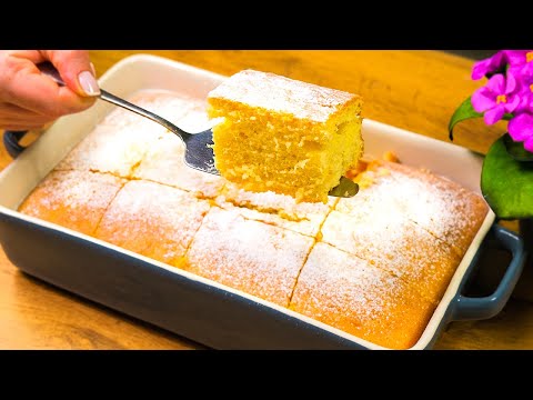 Milk cake that you will cook again and again. Sweet recipe for tea. Italian cake