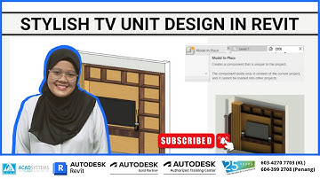 Stylish TV Unit in Revit