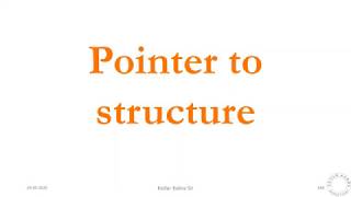 C Programming Tutorials | Structure | Lecture-9 | Pointer to Structure in C