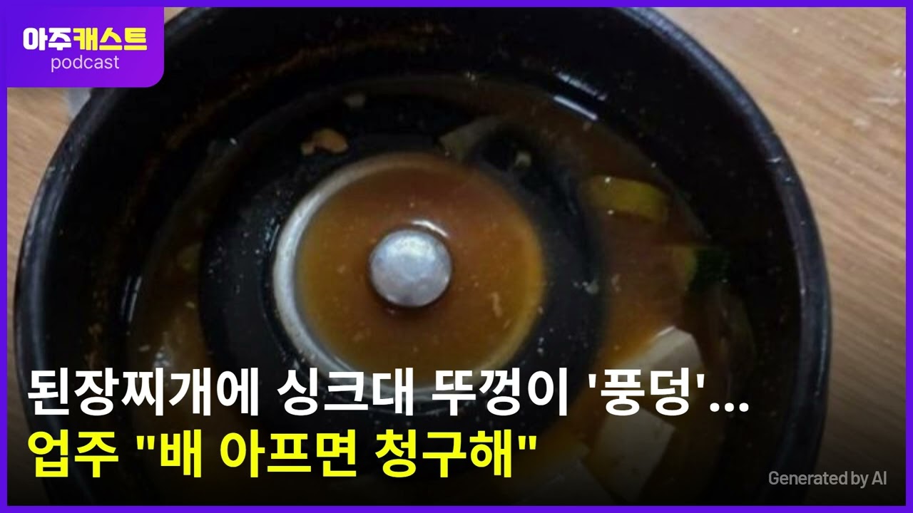 된장찌개에 싱크대 뚜껑이 풍덩…업주 배 아프면 청구해