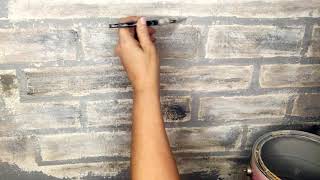 How to create faux brick! Part 4!  Paint, plaster, tape!