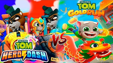 Talking Tom Hero Dash VS Talking Tom Gold Run - Discover all the heroes