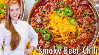 SMOKY Chipotle Beef Chili  The BEST Chili Recipe!