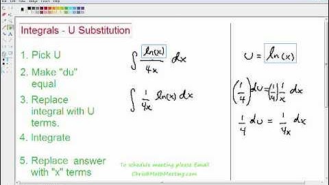 Integrals - U Substitution (part 2) - Calculus