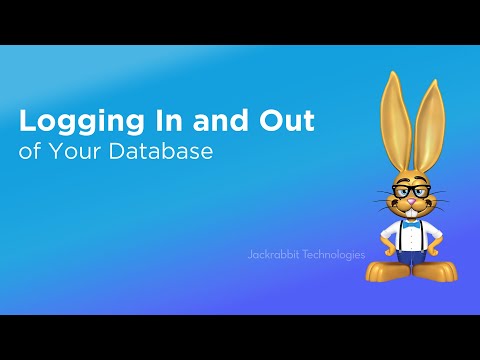 Logging In and Out of Your Database