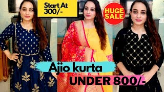 Ajio Kurta haul Under 800/-Kurta Haul Under 800/-Latest kurti Haul Ajio Haul?Online Shopping Review