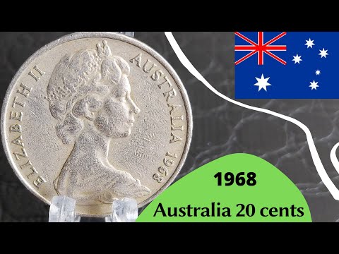 Coin Australia 20 cents 1968