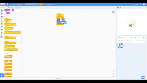 Drawing a square through coding with Scratch