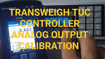 TRANSWEIGH TUC CONTROLLER ANALOG OUTPUT CALIBRATION, TUC6 CONTROLLER ANALOG OUTPUT CALIBRATION,