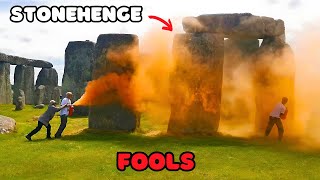 Woke Fools VANDALIZE A 5,000 Year Old Monument