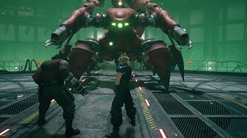 FINAL FANTASY VII REMAKE DEMO - FIRST BOSS FIGHT SCORPION SENTINEL