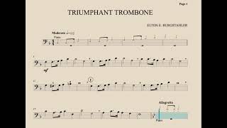 Triumphant Trombone - FREE ACCOMPANIMENT for Cello, Tbn, Euphonium, Bassoon, C instruments