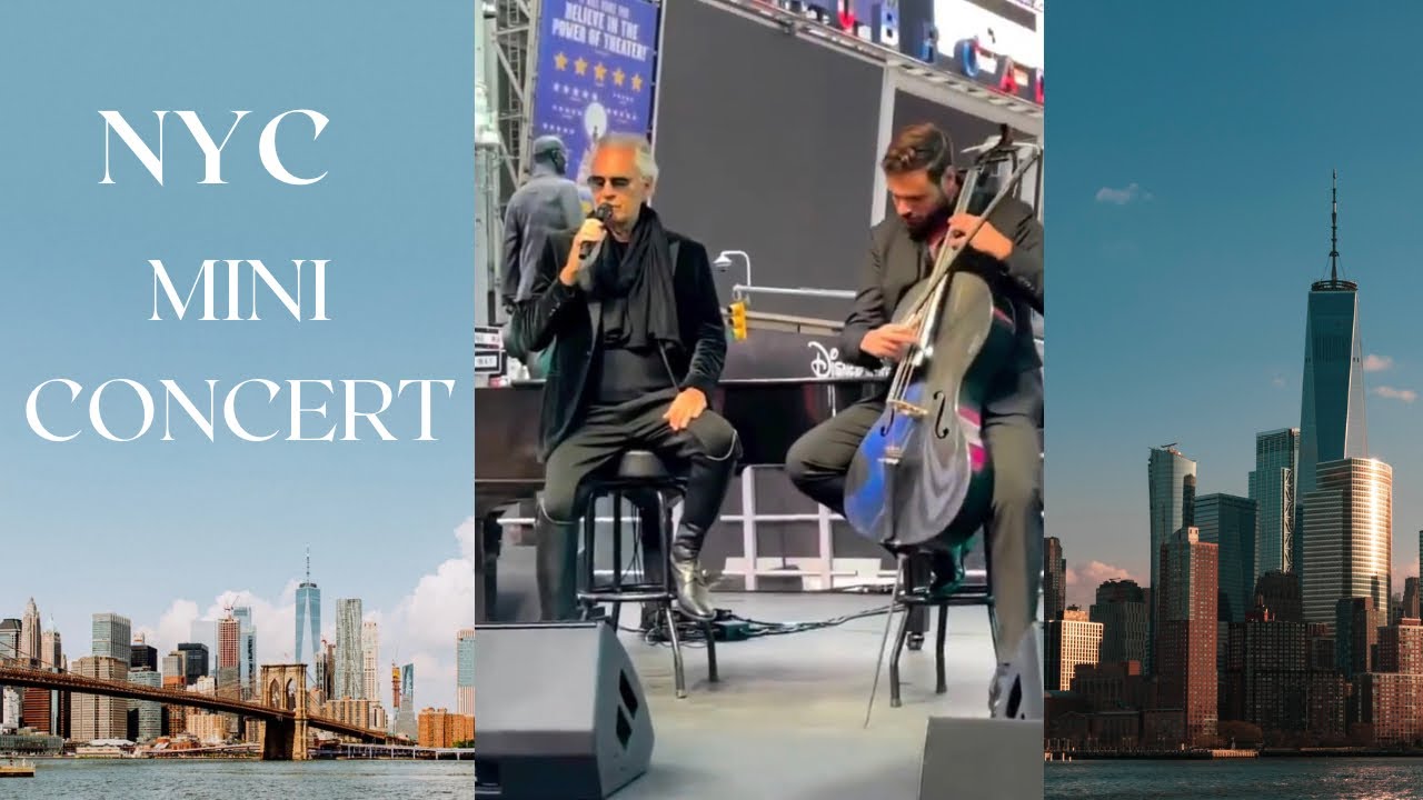 Andrea Bocelli Delights Fans with a Performance in New York's Times Square 
