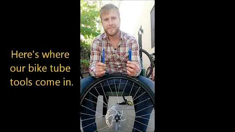 Installing a new inner tube.