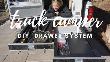 Four Wheel Camper DIY Platform Drawers - Camp Kitchen Tour and Extra Storage