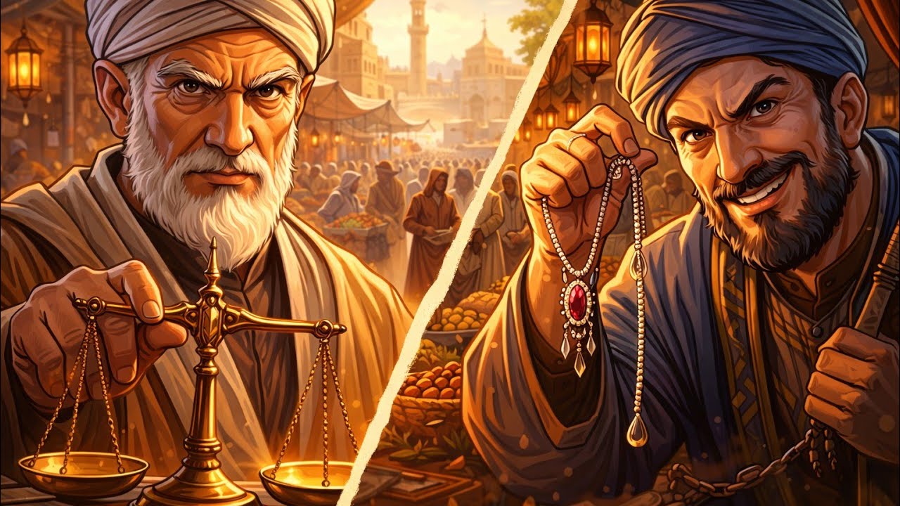 حين تكلّم السوق… انكشفت السرقة | قصة القاضي الذكي والعدل المفقود