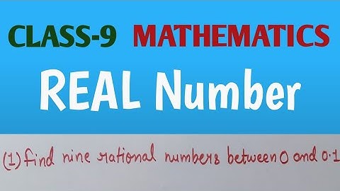 Find nine rational numbers between 0 and 0.1