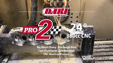 Dart PRO2 24° 380cc CNC Cylinder Head being made.