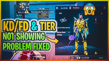 Bgmi statistics not showing🔥Spectate enemy kd or tier not showing in bgmi🔥1.7 update kde not showing