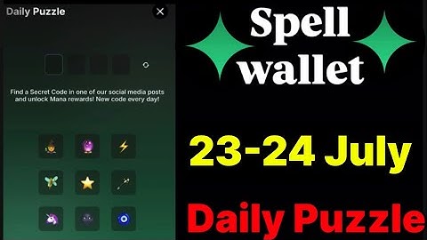 Spell wallet puzzle today 23 & 24 July  | spell wallet daily puzzle | #spellwallet #combo |