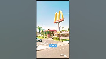 McDonald’s 2009 vs 2025 #2000s #mcdonalds #thenandnow #beforeandafter #shorts #googlemaps