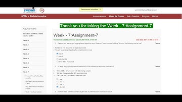 Big Data Computing | NPTEL | week 7 | assignment solution 7 | 2021