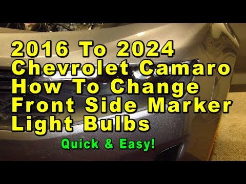 2016 To 2024 Chevrolet Camaro How To Change Front Side Marker Light Bulb + Part Number Quick & Easy