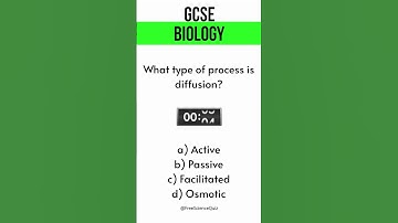 GCSE Biology Paper 1 [Diffusion] | Science Quiz Question #145