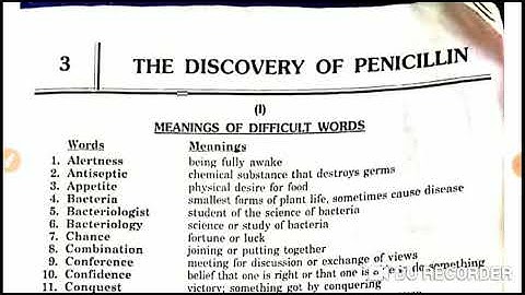 Detailed summary of the Chapter 3 The Discovery of Penicillin. English literature Class+1.