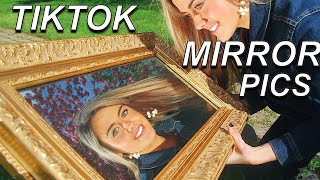 HOW TO DO THE TIKTOK MIRROR TREND | OUTSIDE MIRROR PHOTOSHOOT