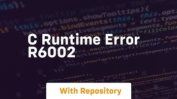 c runtime error r6002