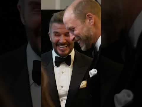 David Beckham Reunites With Prince William at Royal Film Performance