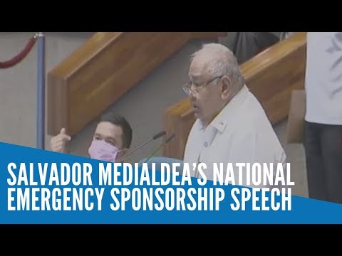 (FULL VIDEO) Salvador Medialdea’s national emergency sponsorship speech