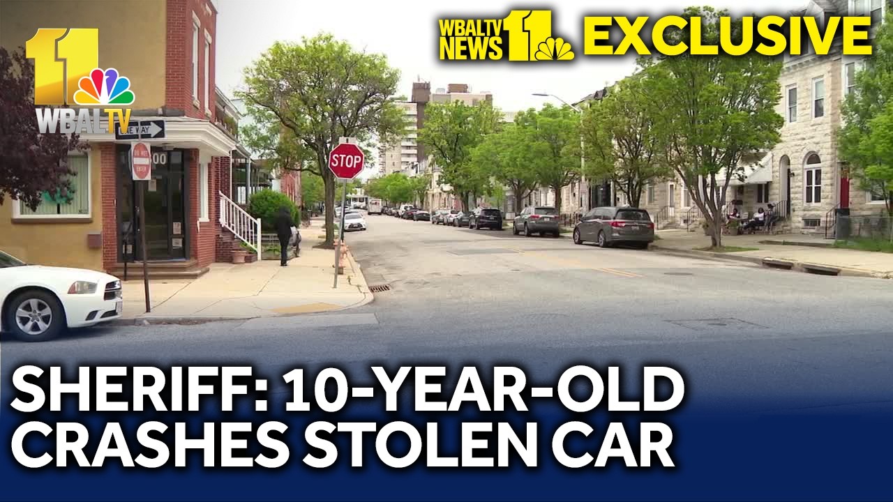 Officials: 10-year-old arrested after crashing stolen car - YouTube
