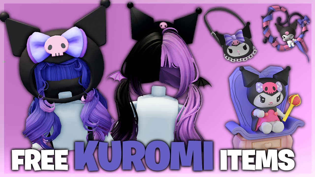 Create meme kuromi t-shirt for roblox, t shirt for roblox, t shirt roblox  for girls black - Pictures 