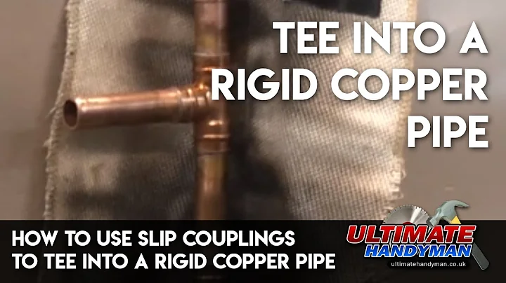 How to use slip couplings to tee into a rigid copper pipe